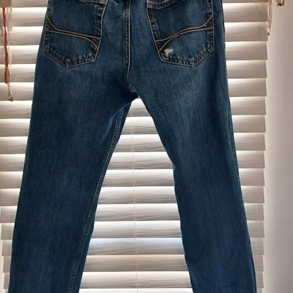 Hollister Men’s Skinny Jeans W33 L34 Medium Wash Distressed Ripped Y2K Cotton - Picture 10 of 11